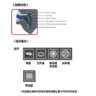 伊瑪 火山岩炒鍋32cm附蓋6L (電磁爐可用)
