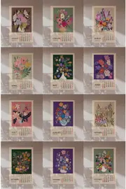 [Namly Design] Poster - Floral Calendar 2025 / Set of 12