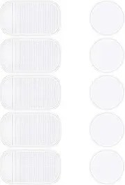 Viaky 10 Packs Anti-Slip Gel Pads, Fixate Sticky Cell Pad, Non-Slip Mat, Auto Holder for Cellphone, Keys, Glass, Mirrors, Whiteboards, Metal (Clear)