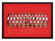 Framed 2025 Sydney Swans AFL Football Poster - 84cm x 59.5cm x 3.5cm