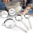 Stainless Steel Wire Fine Mesh Sieve Oil Strainer Flour Colander Sifter Kitchen