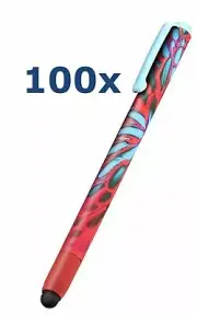 100-Pack NEW Modal Stylus Twist Pen PINK/BLUE Tablet iPad Galaxy Tab Note iPhone