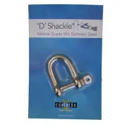 Coolaroo D SHACKLE Shade Sail Accessory, Marine Grade Stainless Steel *AUS Brand