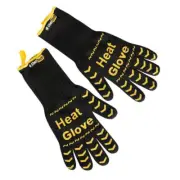 Chef Tech 350ÃÂ°C Heat Resistant Pair Gloves Safety Hand Glove Protection Black