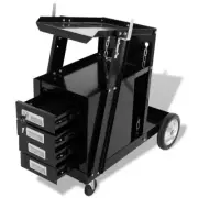 Welding Cart With 4 Drawer Workshop Garage Mechanic Rolling Tool Storage Trolley