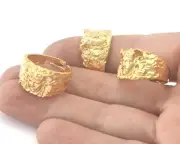 Mythological Ring Shiny Gold Plated Brass (18.5mm 8US inner size) 2566