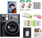 FUJIFILM INSTAX Mini 41 Instant Camera Bundle with Instax Mini Film | 20 Exposures + 4 Pack AA Batteries + Album, Borders, Stickers & Clips + Cleaning Cloth (5 Items)