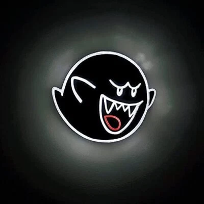 Mario Ghost King Boo Flex LED 18"x16" Neon Sign Light Lamp Beer Bar Wall Decor
