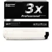 3x Eurotone per Cartridge Black Size XXL for OKI C-8600-DN