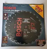 2x Bosch CB724ABP2 7-1/4" x 24 Teeth Framing Circular Saw Blade 5/8" Arbor USA