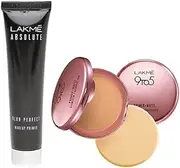 Lakme Set of Absolute Blur Primer & Primer+Matte Rose Silk Powder Foundation Compact
