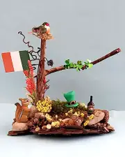 IRISH Fairy Garden SHAMROCK Chipmunk Bird St PATRICKS Leprechaun HAT Miniature