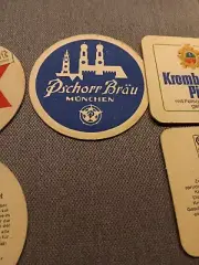 RUMMEL-BIER COASTERS (2) AND (1) PSCHORR BRAU( COASTER