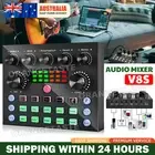 V8S Audio Mixer Sound Card Live Streaming Gaming Podcast Phone Karaoke AU
