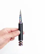 Anodized Titanium / Carbon Fiber Marlin Spike, Titanium Tool, Self Defense Spike