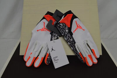 Nike Jordan Jet 7.0 Football Gloves Nike Receiver White Red Size Large