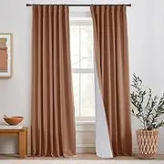 PANELSBURG Boho Curtains Blackout Terracotta Rust Colored Boho Farmhouse Curtains for Bedroom Blackout Curtains 84 Inch Length 2 Panels Set Living Room Curtains 84 Inches Long