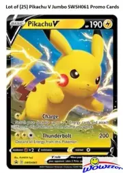 Lot of (25) POKEMON TCG Pikachu V JUMBO Oversize Shinning Fates SWSH061 Promo