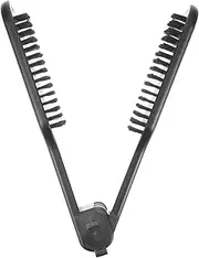 ASAKKURA Hair Straightener Brush Double Sided Clamp Comb Ergonomic Static Tool for All Hair Lightweight and Portable Styling Brush for Home and Travel Use