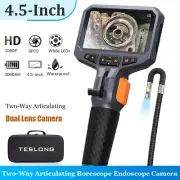 Two-Way Articulating Borescope with Light Endoscope Camera with Dual Lens