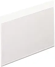 Pendaflex Self-Adhesive Clear Vinyl Pockets - 3" Height x 5" Width - Rectangular - Clear, White - Vinyl - 100 / Box