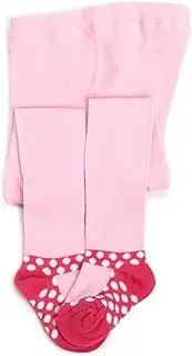 [Jefferies Socks] LLC Baby-Girls Newborn Mary Jane Ruffle Tight - Pink