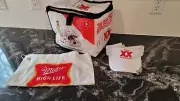 Vintage Dos Equis 12 Pack Can Beverage Cooler Bag, Golf HAT, GOLF TOWEL