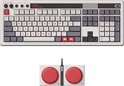 8BitDo Retro 108 Mechanical Keyboard with 108 Keys and Integrated Numpad, Bluetooth/2.4G/USB-C Hot Swappable Wireless Gaming Keyboard for Windows and Android (N)