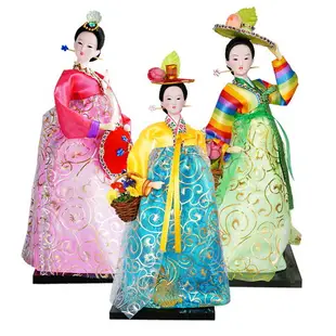 韓國朝鮮娃娃人偶人形絹人娃娃料理酒店婚慶工藝裝飾品擺件民俗