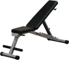 Powerline Flat/Incline/Decline Folding Bench, Grey
