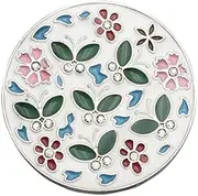 [BIGTEDDY] Folding Bag Handbag Hook Round Purse Tote Flower Shape Metal Bag Table Hanger AU (White)