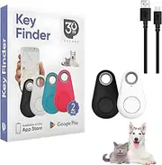Smart Luggage Tag Key Finder Dog GPS Tracker, No Monthly Fee Bluetooth Item Finder, Portable Intelligent Anti-Lost Device for Wallet Kid Pet Alarms Bondelid (A)