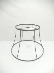 New Custom ARO Wire Round Bell Lamp Shade Frame. 10 - 14 - 10". LS-041