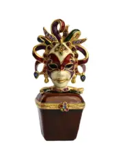 JAY STRONGWATER MARTA VENEZIA CARNIVAL 2 SIDE MASK TRINKET BOX SWAROVSKI BOX USA