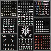 10 Sheets Eye Body Face Gems Rhinestone Stickers Self Adhesive Rhinestones Rainbow Face Gems for Women Festival Accessory and Nail Art Decorations (Starlight style)