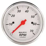 Autometer Arctic White Tachometer In Dash - 7,000 RPM, 3 1/8 Inch, AU1398