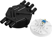 CRILSTYLEO 1set Heavy Duty Distributor Cap and Rotor Kit Compatible Engine Performance Construction for Ignition Easy Installation for Vehicle Models