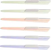 DECOMELODY E Eyebrow Razors Tools 6-piece Stainless Steel Eyebrow Shaver for Women Men Portable Facial Hair Removal
