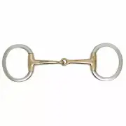 455733 Centaur Jointed Copper Flat Eggbutt Snaffle Bit NEW