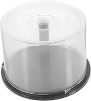KALLORY 2Pcs CD Storage Holder Empty Dvd Storage Bucket with Disc Capacity Organizer for and Dvds Moisture Resistant for Desktop and Bookshelf Use