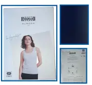 $135 Wolford M Aurora Tank Top Navy Opal Blue Medium 12/14 Sustainable