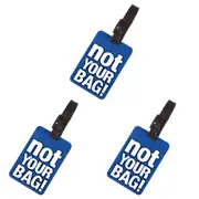 3x Tosca Attitude Travel Luggage Suitcase Name/Address Bag Tag - Not Your Bag