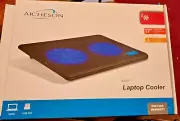 Aicheson Laptop Cooling Pad 2 1000Rpm Fans Portable Computer Cooler Blue Led 17"
