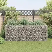 Raised Garden Bed, Elevated Planter Box Plant Container Gabion Steel 270x90x100 cm