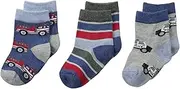 [Jefferies Socks] Baby-Boys Newborn Rescue Vehicles Crew Socks 3 Pair Pack