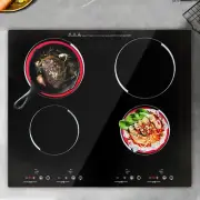 3000W 110V Cooktop Portable 4 Burners Electric Built-In Cooktop Sensor Touch Con