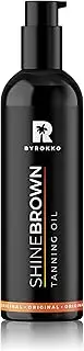 BYROKKO Shine Brown Premium Tanning Accelerator Oil (150 ml), XXL Tanning Accelerator for Solarium & Outdoor Sun, Tan with Natural Ingredients. Coconut Oil, Walnut Oil, Hazelnut Oil, All