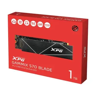 威剛 XPG GAMMIX S70 Blade 1TB/512G M.2 2280 PCIe Gen 4 x4 SSD