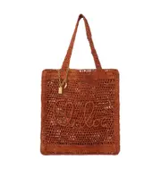 Chloé Summer Banana Logo-Detailed Tote Bag One size clay brown