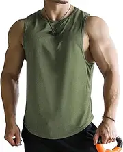 [VgueElegc] Men's Crewneck Fitness Running Tank Tops Crewneck Workout Men Sleeveless Shirt Male Workout Running Tank Tops